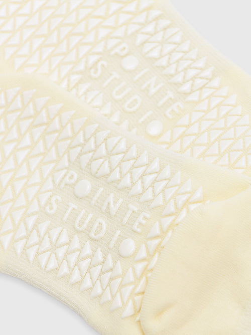 Pointe Studio Women's Ruffle Full Foot Grip Socks - Saint Bernard