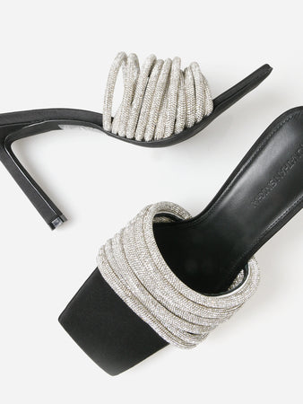 Simkhai Women's Lena Multi Strap Crystal Mule | $135.90 | Saint