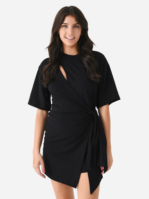 Simkhai Women's Livia Wrap Tie Mini Dress