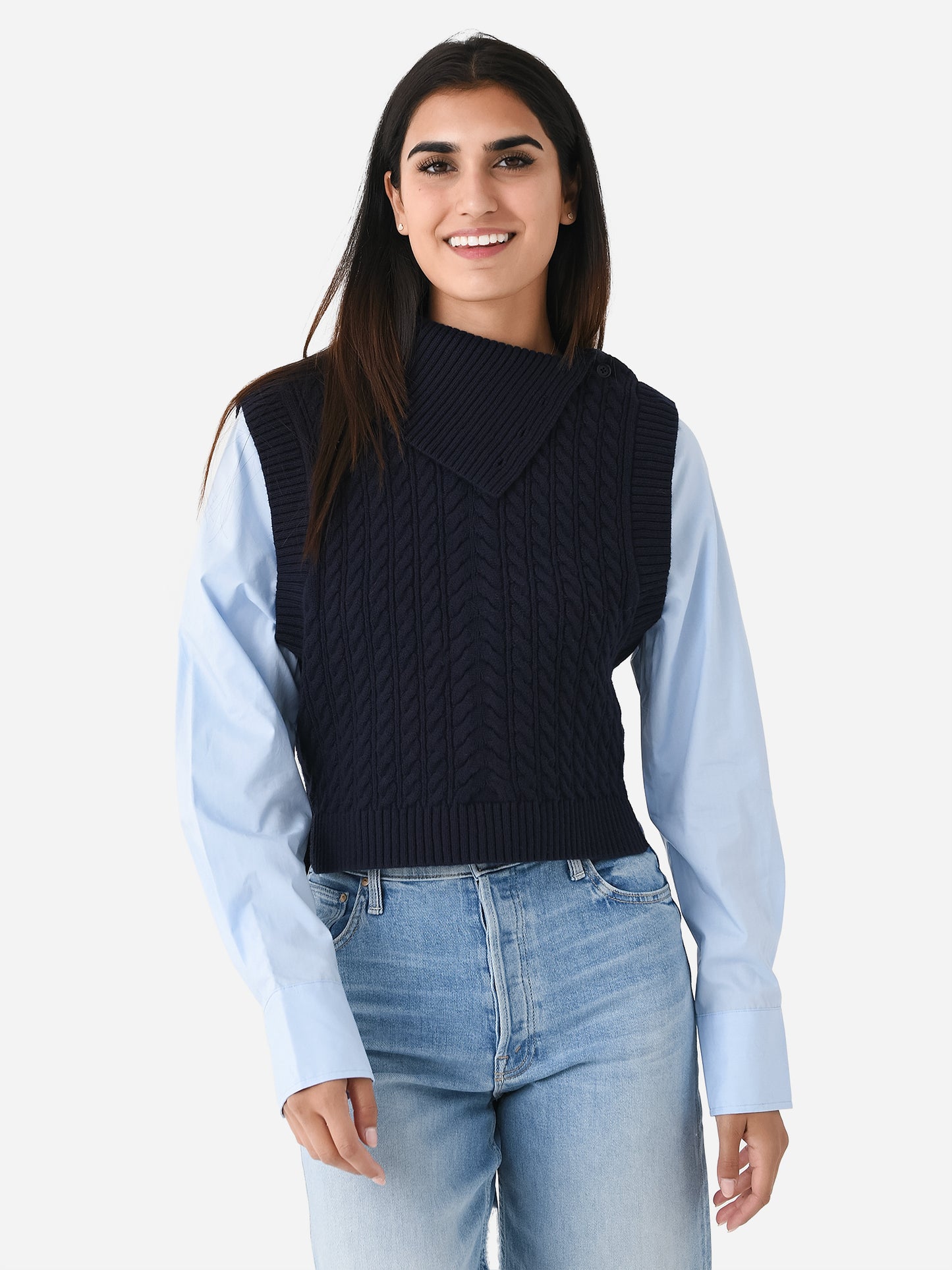 Simkhai Women's Linnea Combo Pullover Sweater - Saint Bernard