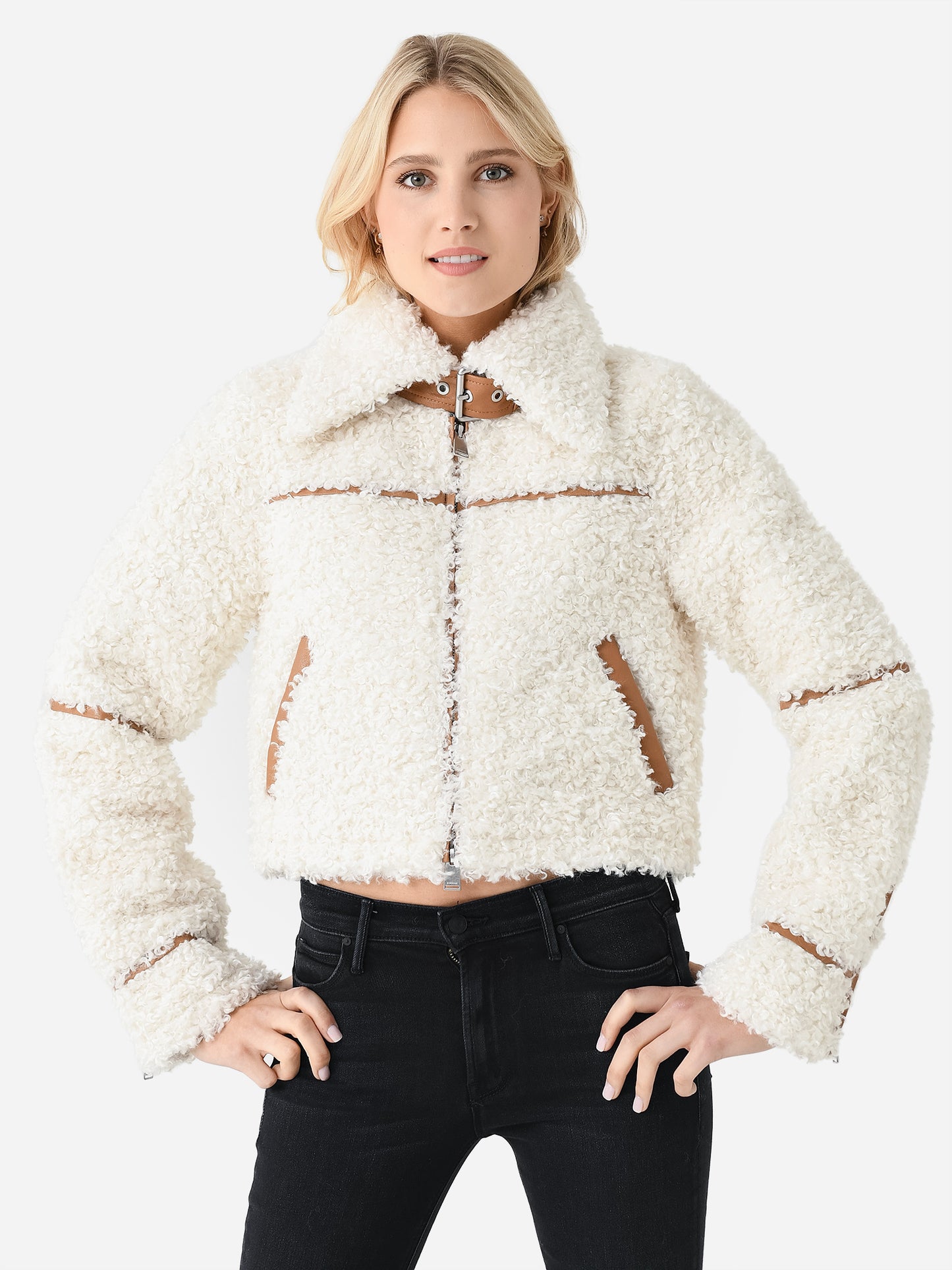 Simkhai Women's Triana Sherpa Jacket - Saint Bernard