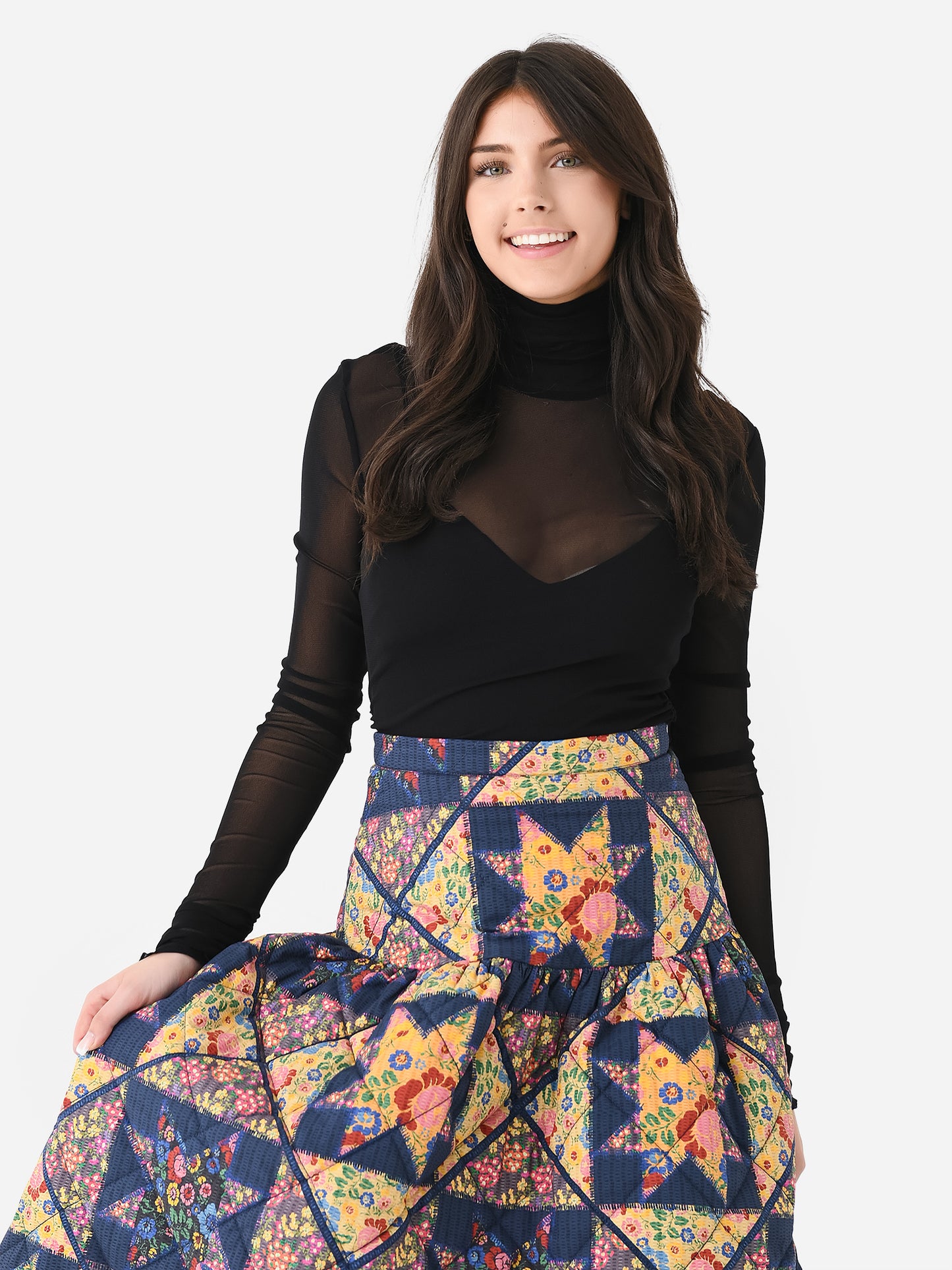 Simkhai Women's Velora Sheer Long Sleeve Bodysuit - Saint Bernard