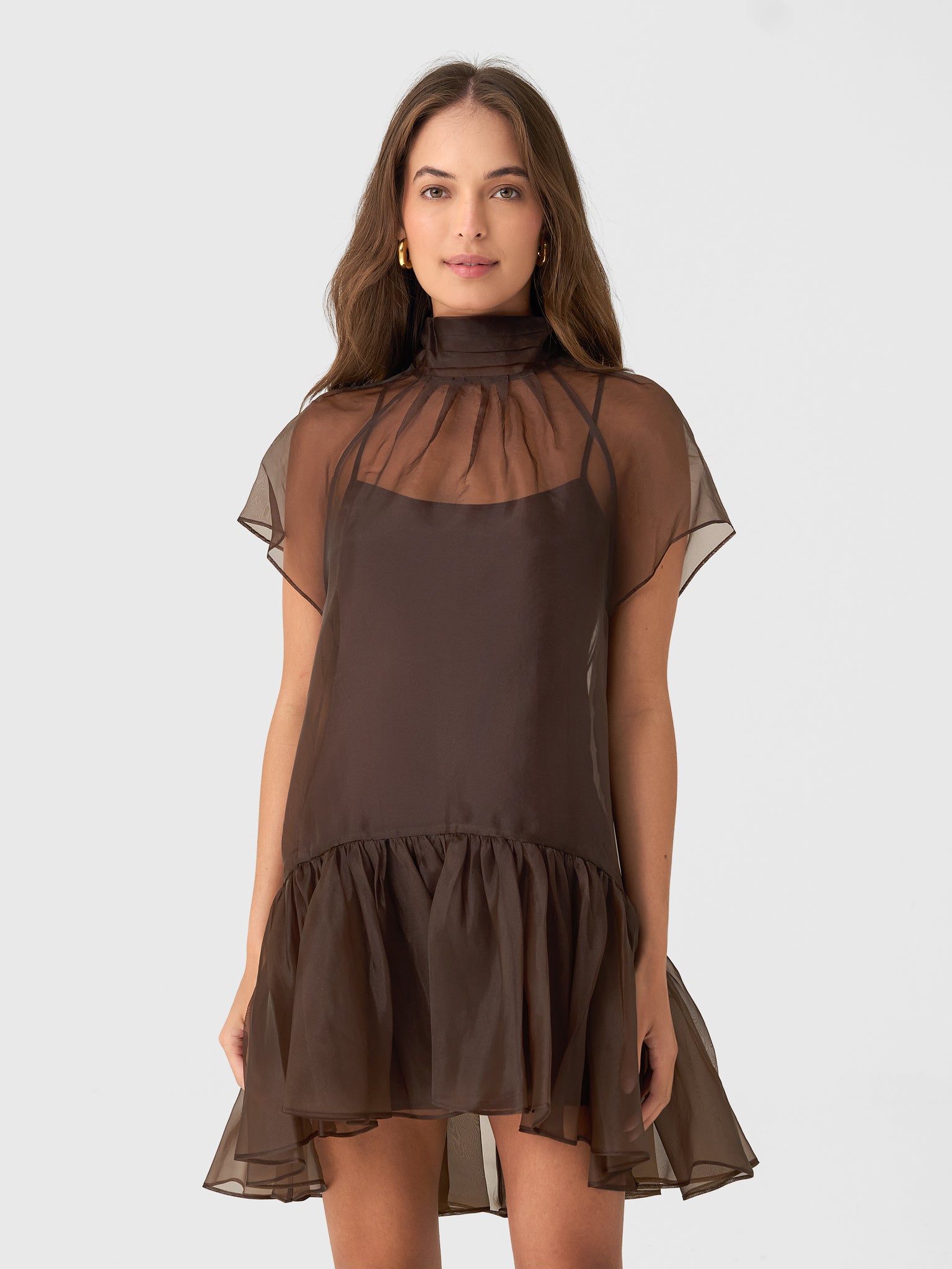 SIMKHAI Women's Beaux Tiered Dress - Brown - Size 10