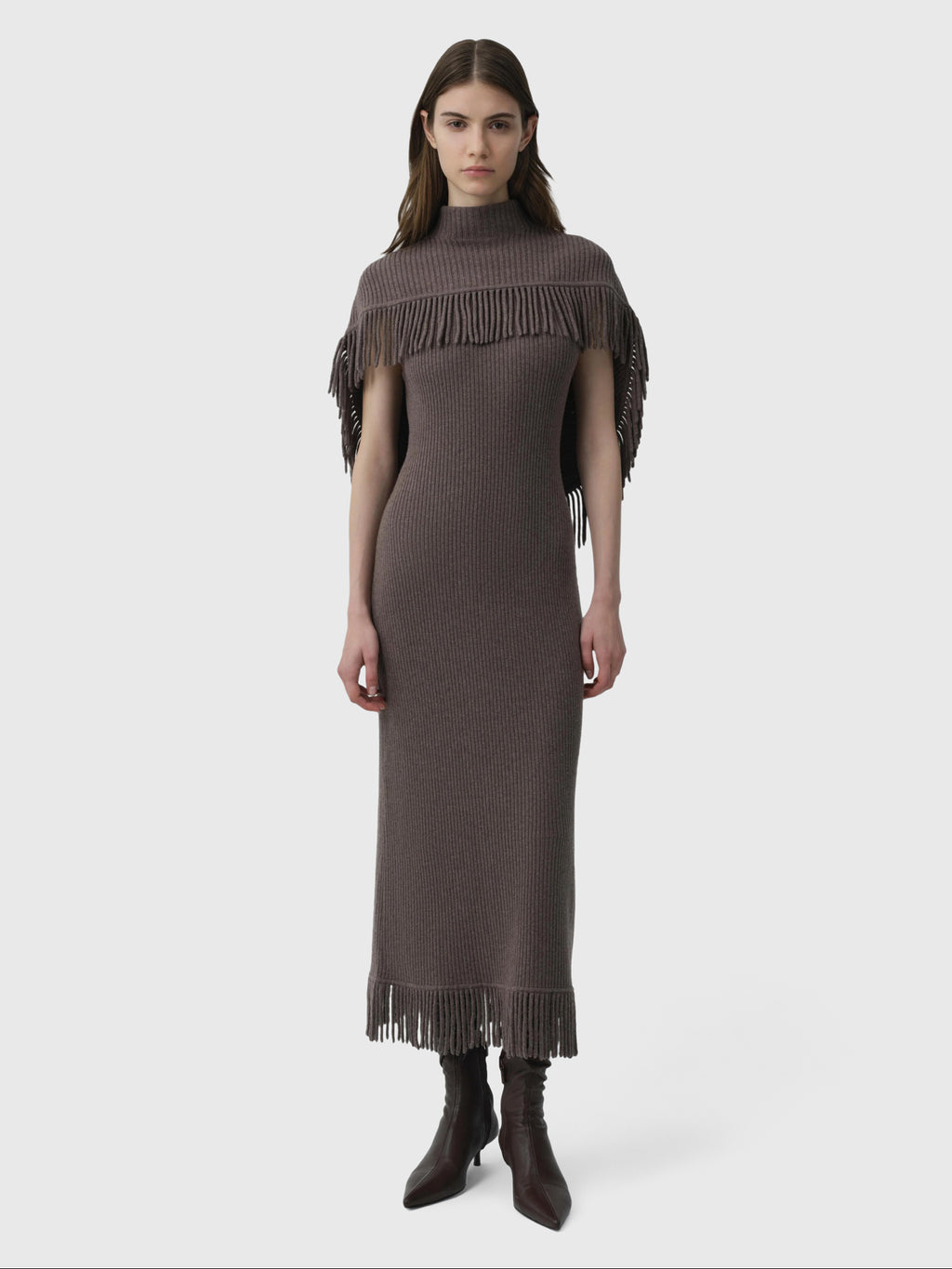 Simkhai Women's Jordan Knit Fringe Midi Dress