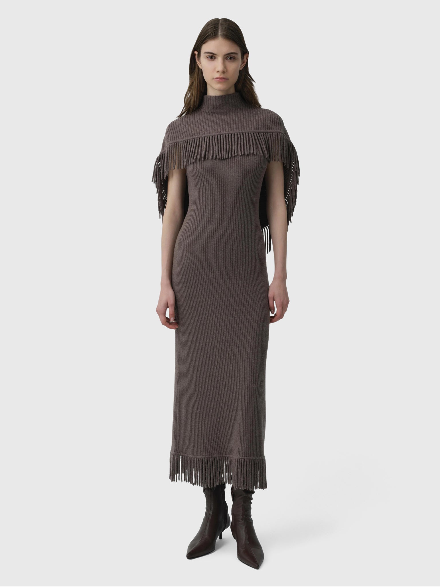 Simkhai Women's Jordan Knit Fringe Midi Dress