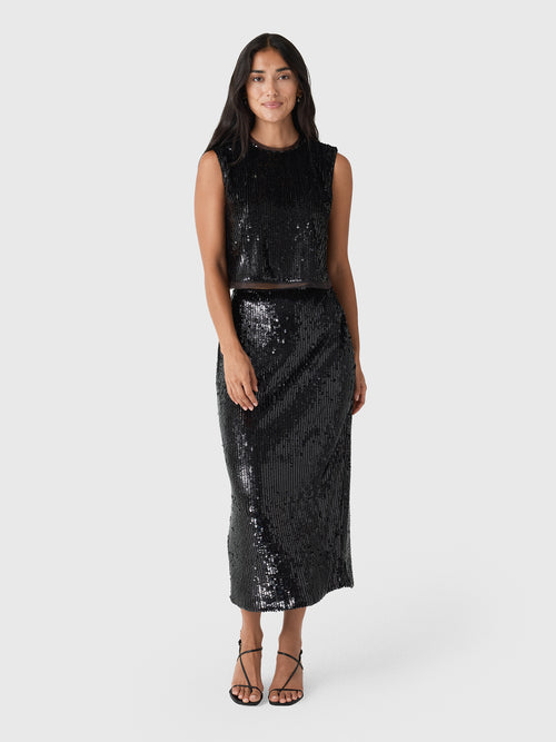 Simkhai Women's Nikki Sequin Midi Skirt