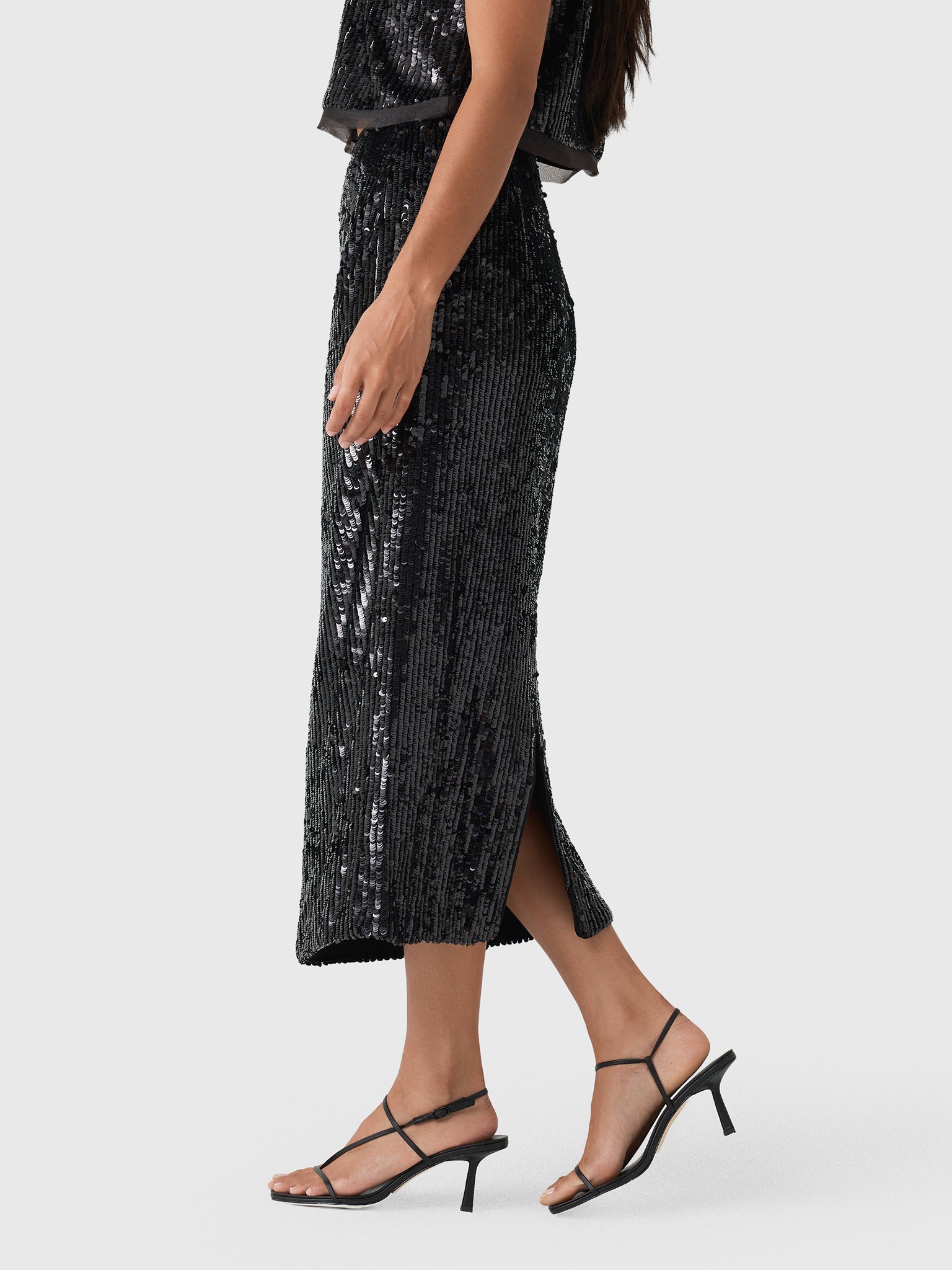 Simkhai Women's Nikki Sequin Midi Skirt