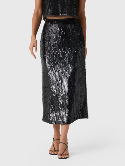 Simkhai Women's Nikki Sequin Midi Skirt - Saint Bernard