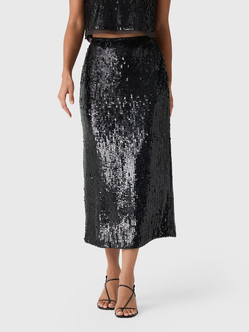 Simkhai Women's Nikki Sequin Midi Skirt
