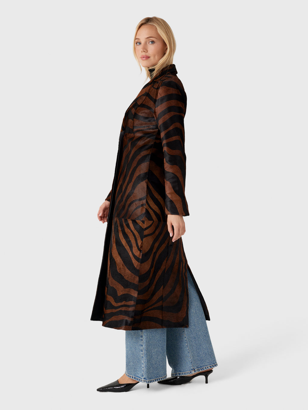 Simkhai Women's Rilo Pony Hair Coat - Saint Bernard