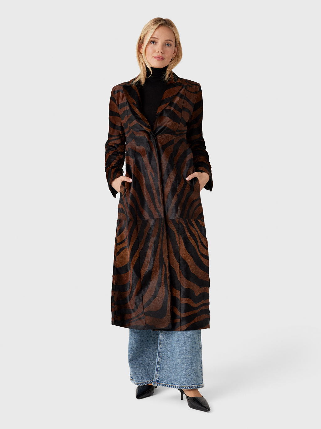 Simkhai Women's Rilo Pony Hair Coat - Saint Bernard