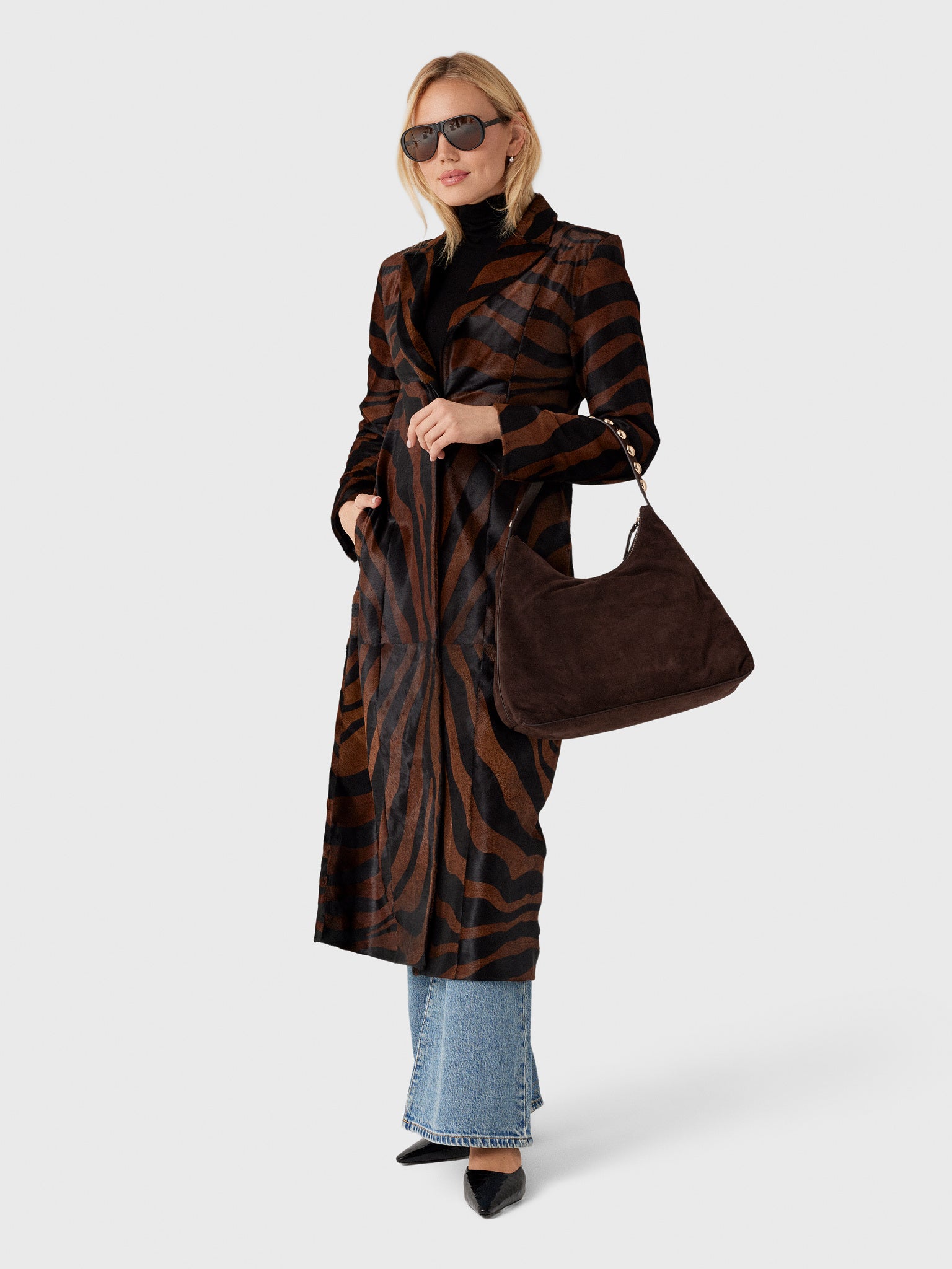 Simkhai Women's Rilo Pony Hair Coat - Saint Bernard
