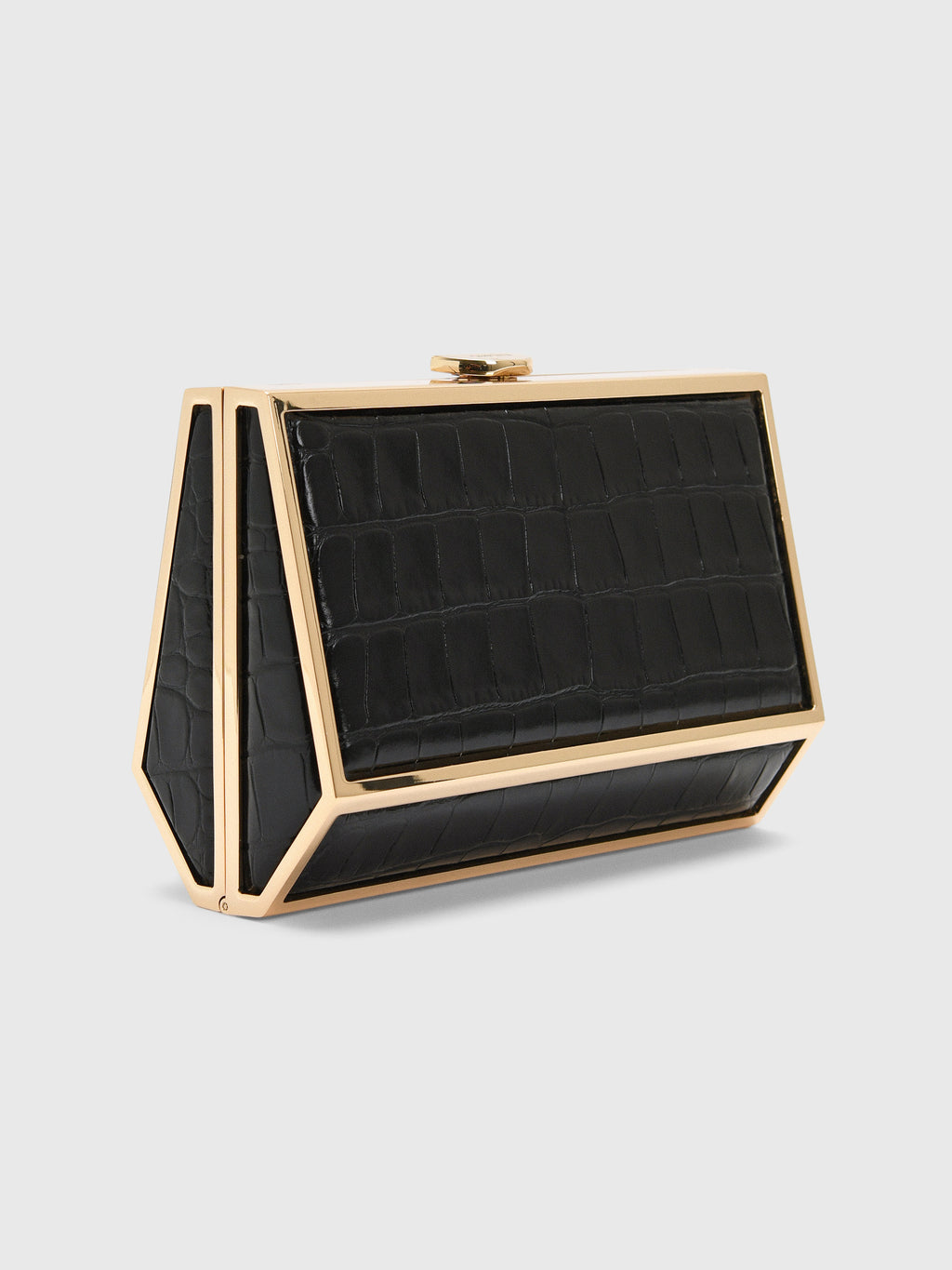 Simkhai Maddox Croc-Embossed Leather Clutch - Saint Bernard