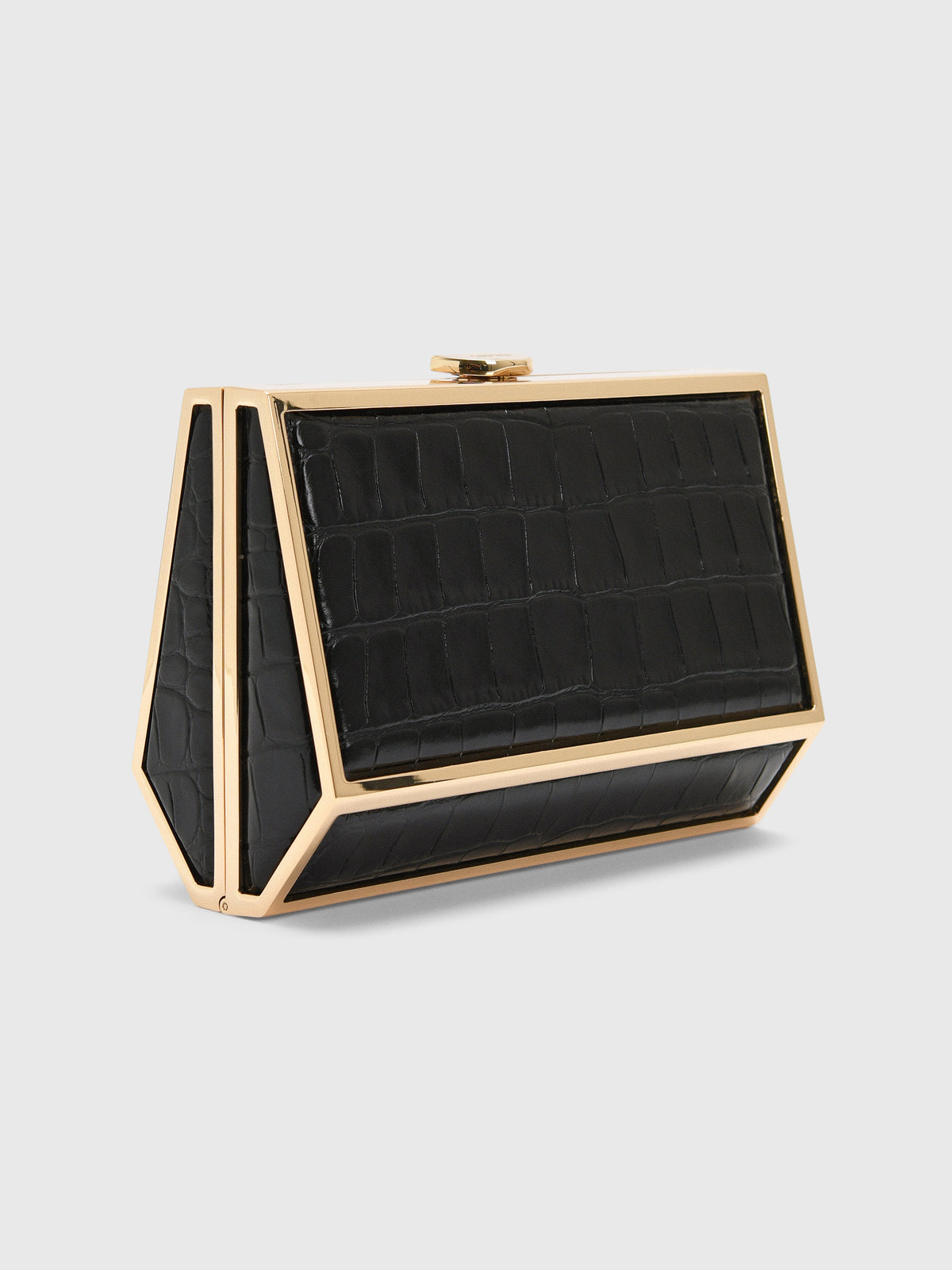 Simkhai Maddox Croc-Embossed Leather Clutch - Saint Bernard