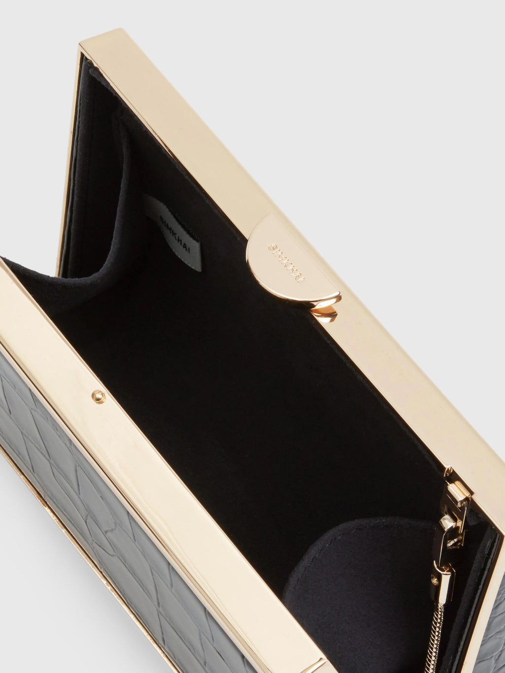 Simkhai Maddox Croc-Embossed Leather Clutch