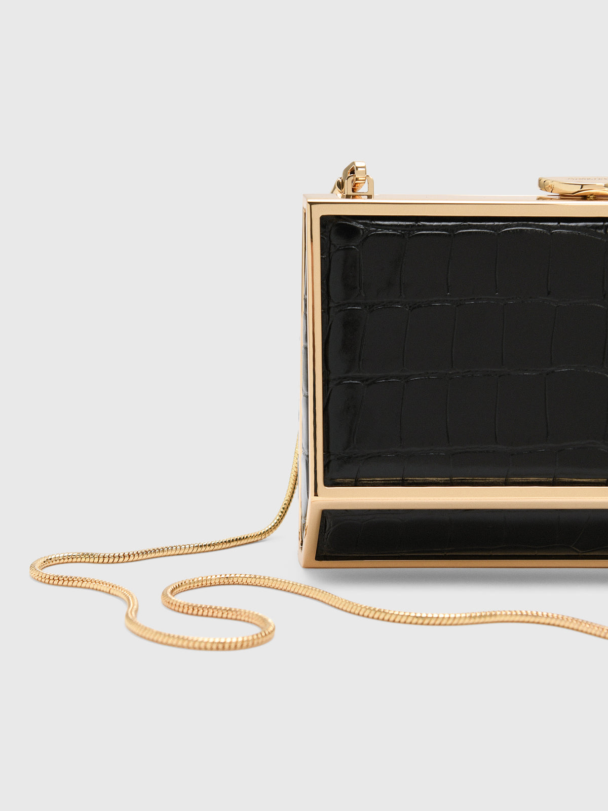 Simkhai Maddox Croc-Embossed Leather Clutch - Saint Bernard