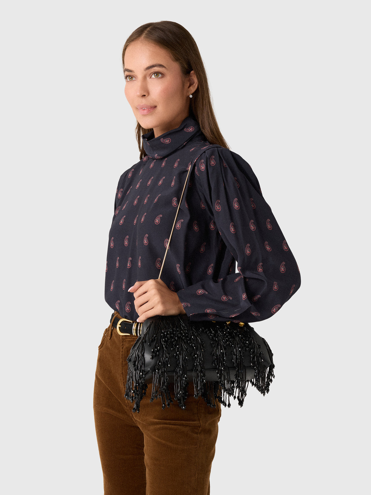 Simkhai Pia Beaded Fringe Clutch - Saint Bernard