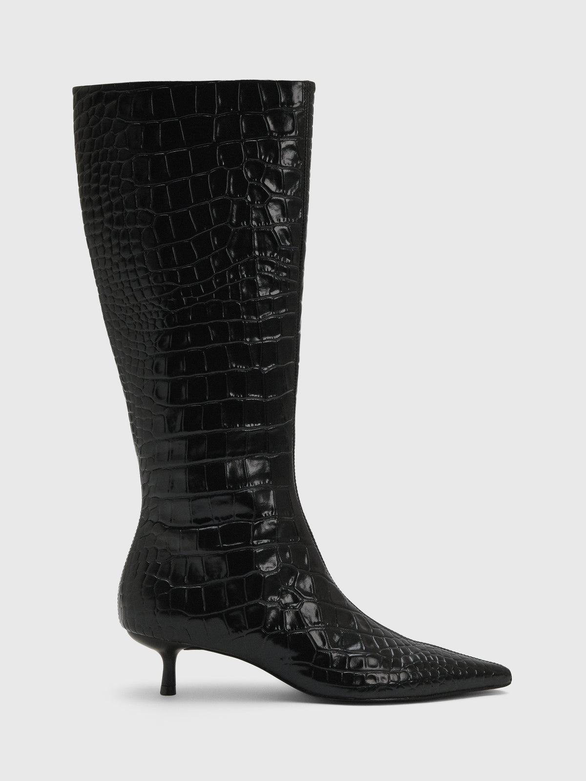 Simkhai Women's Janine Croc-Embossed Leather Knee High Boot - Saint Bernard