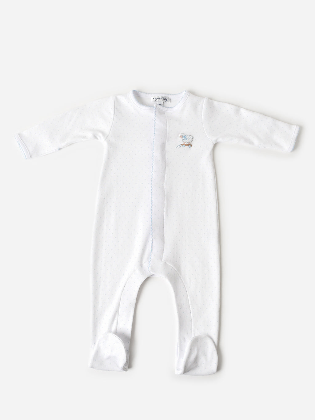 Magnolia Baby Baby Boys' Darling Lambs Embroidered Footie - Saint Bernard