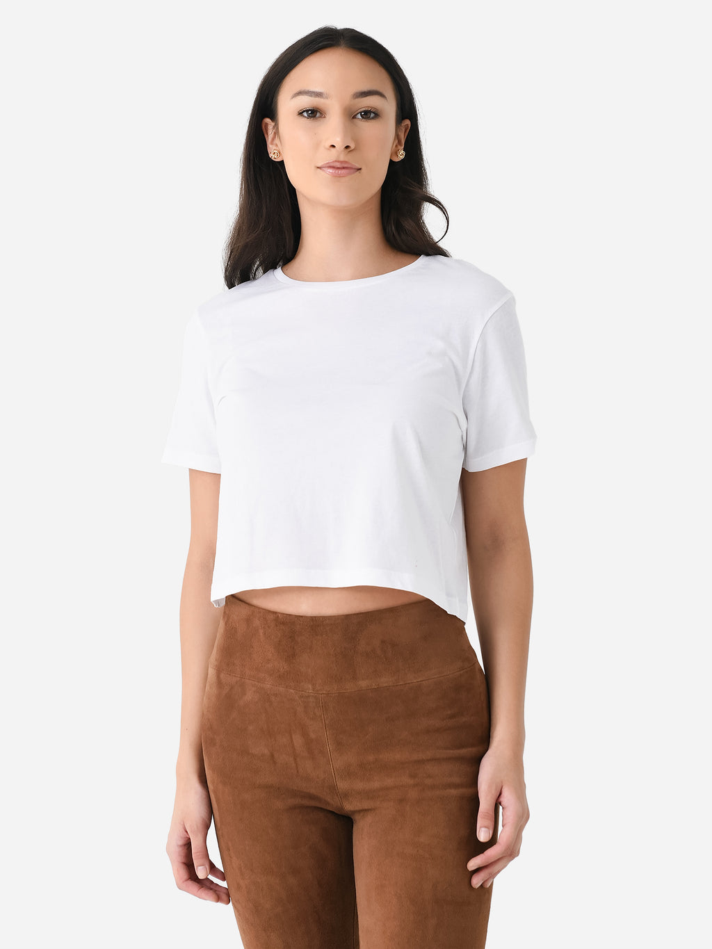 Organic John Patrick Women's Alba Cropped Tee - Saint Bernard