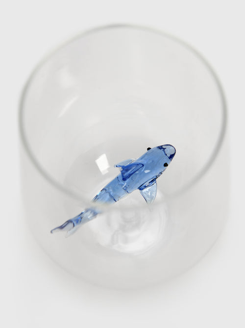 Two's Company Great White Shark Stemless Wine Glass