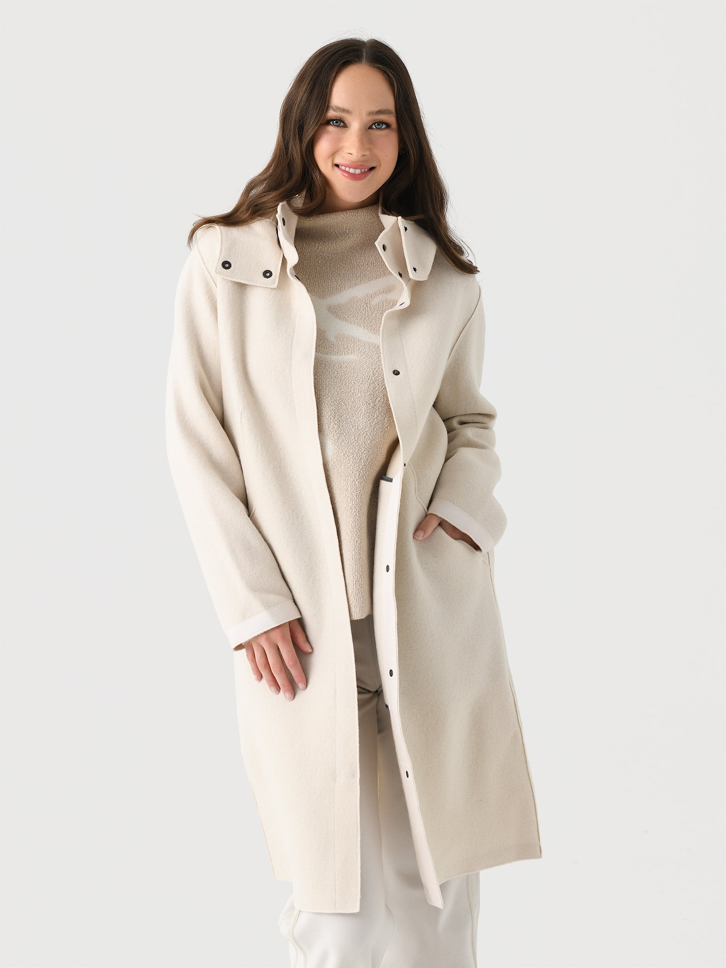Frauenschuh Women's Ellen Wool Hooded Coat - Saint Bernard