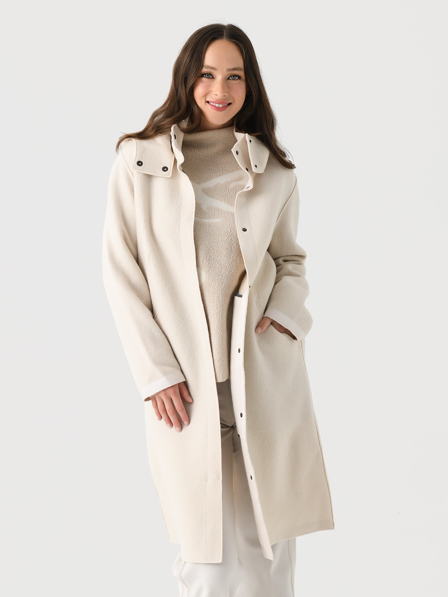Frauenschuh Women's Ellen Wool Hooded Coat - Saint Bernard