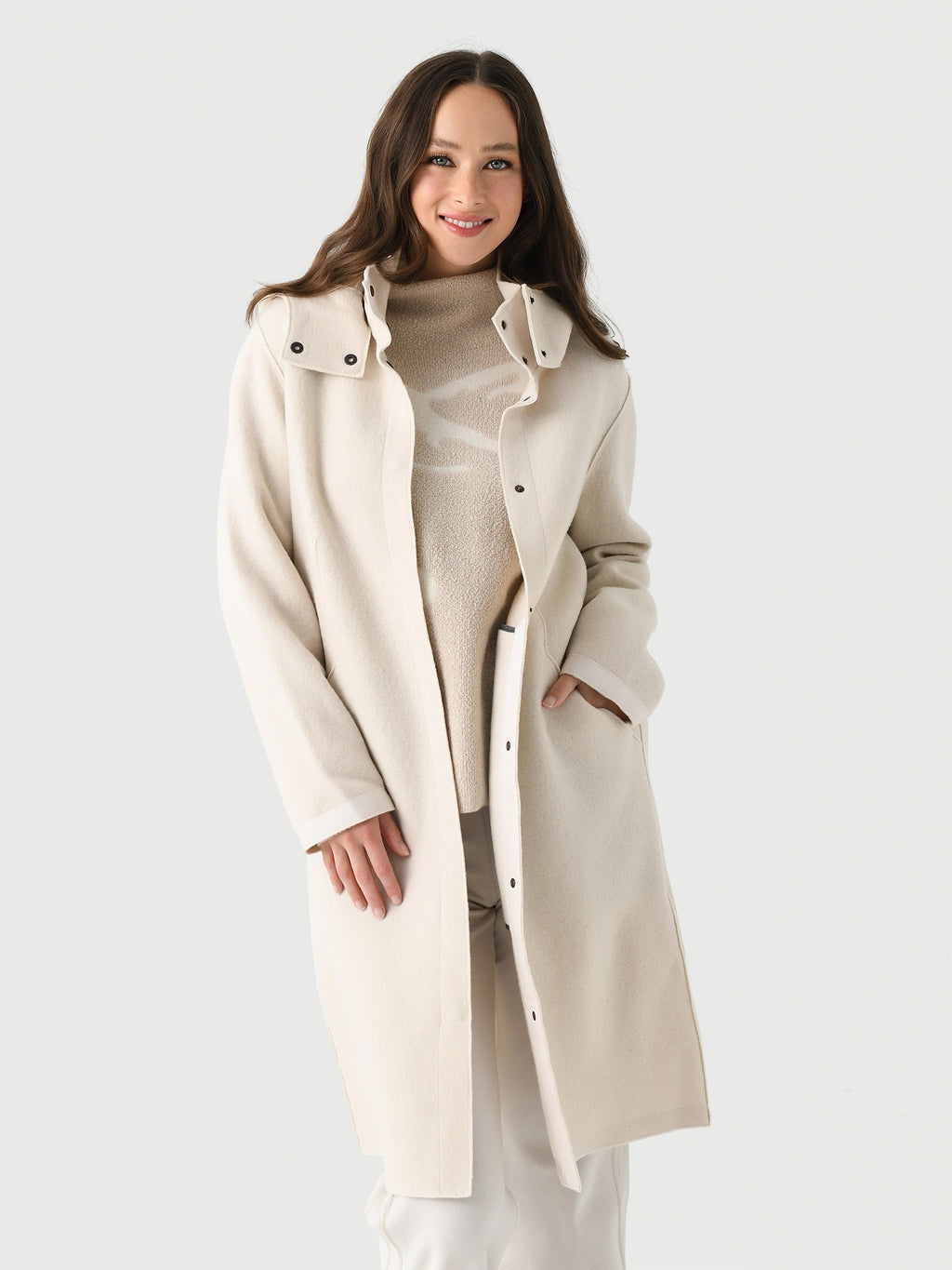 Frauenschuh Women's Ellen Wool Hooded Coat - Saint Bernard