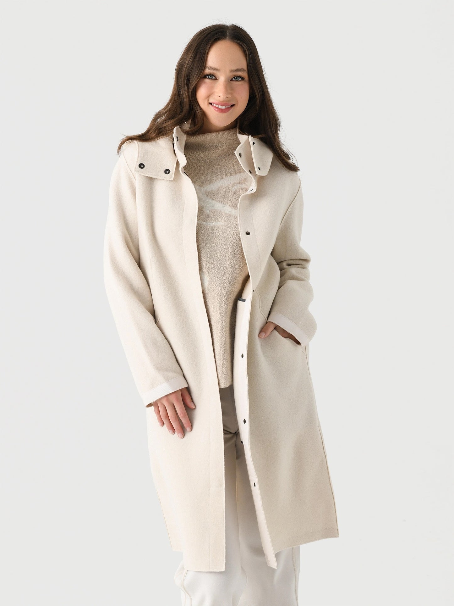Frauenschuh Women's Ellen Wool Hooded Coat - Saint Bernard