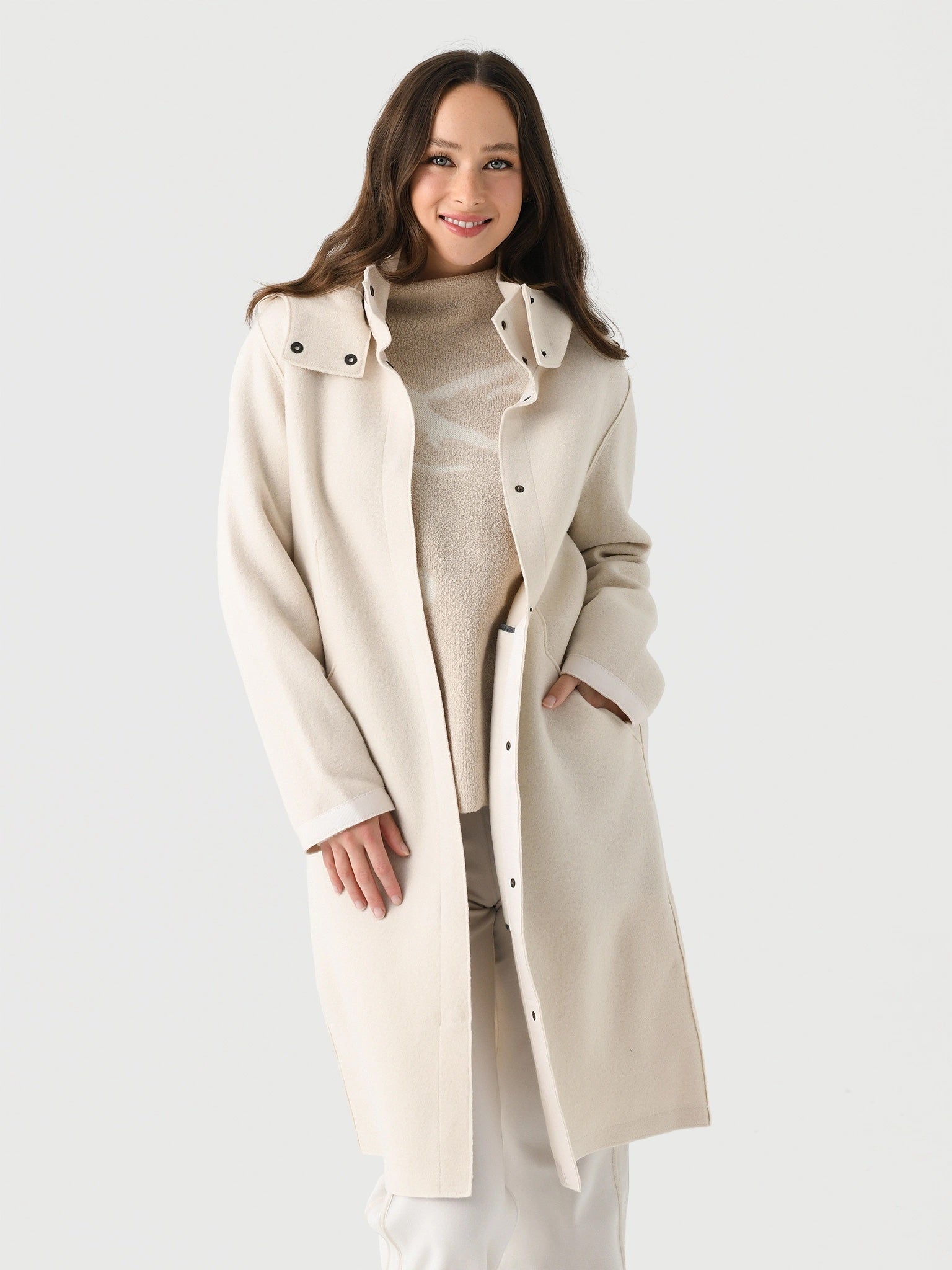 Frauenschuh Women's Ellen Wool Hooded Coat - Saint Bernard