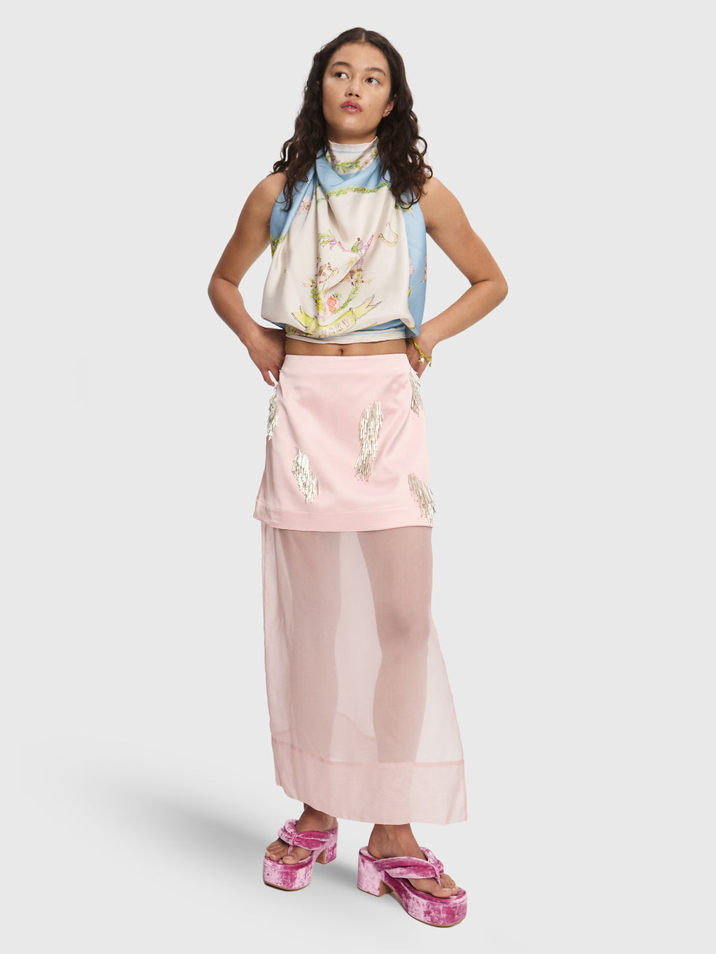 Alemais Women's Cindy Embellished Skirt - Saint Bernard