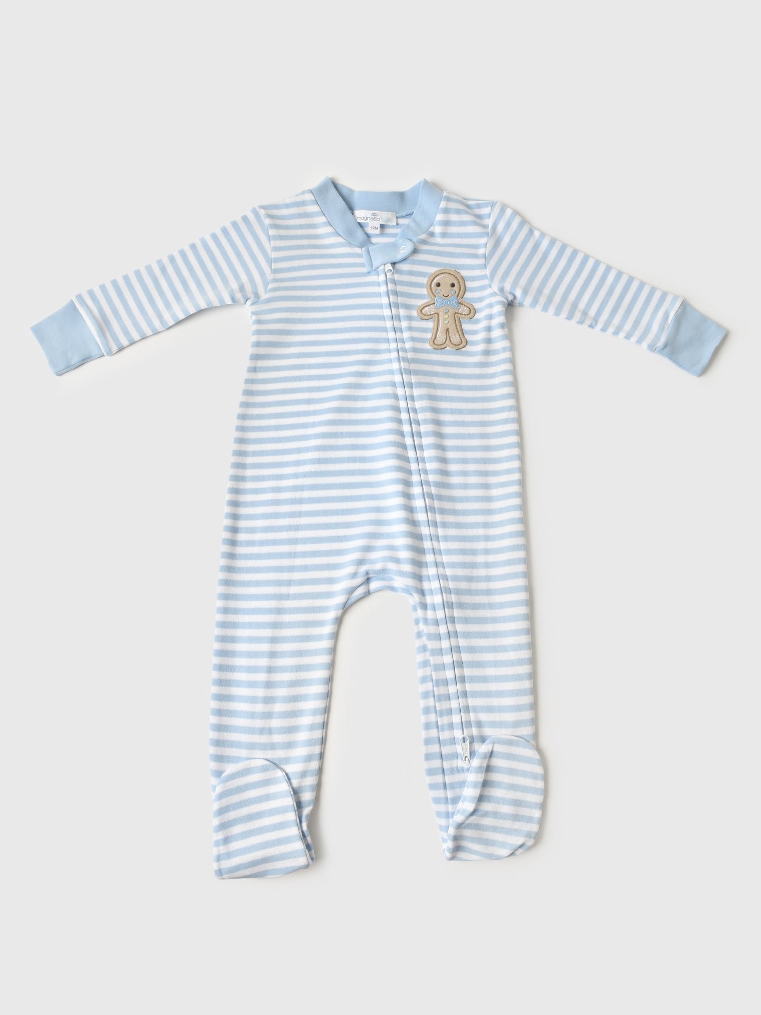 Magnolia Baby Baby Boys' Gingerbread Land Zip Footie - Saint Bernard