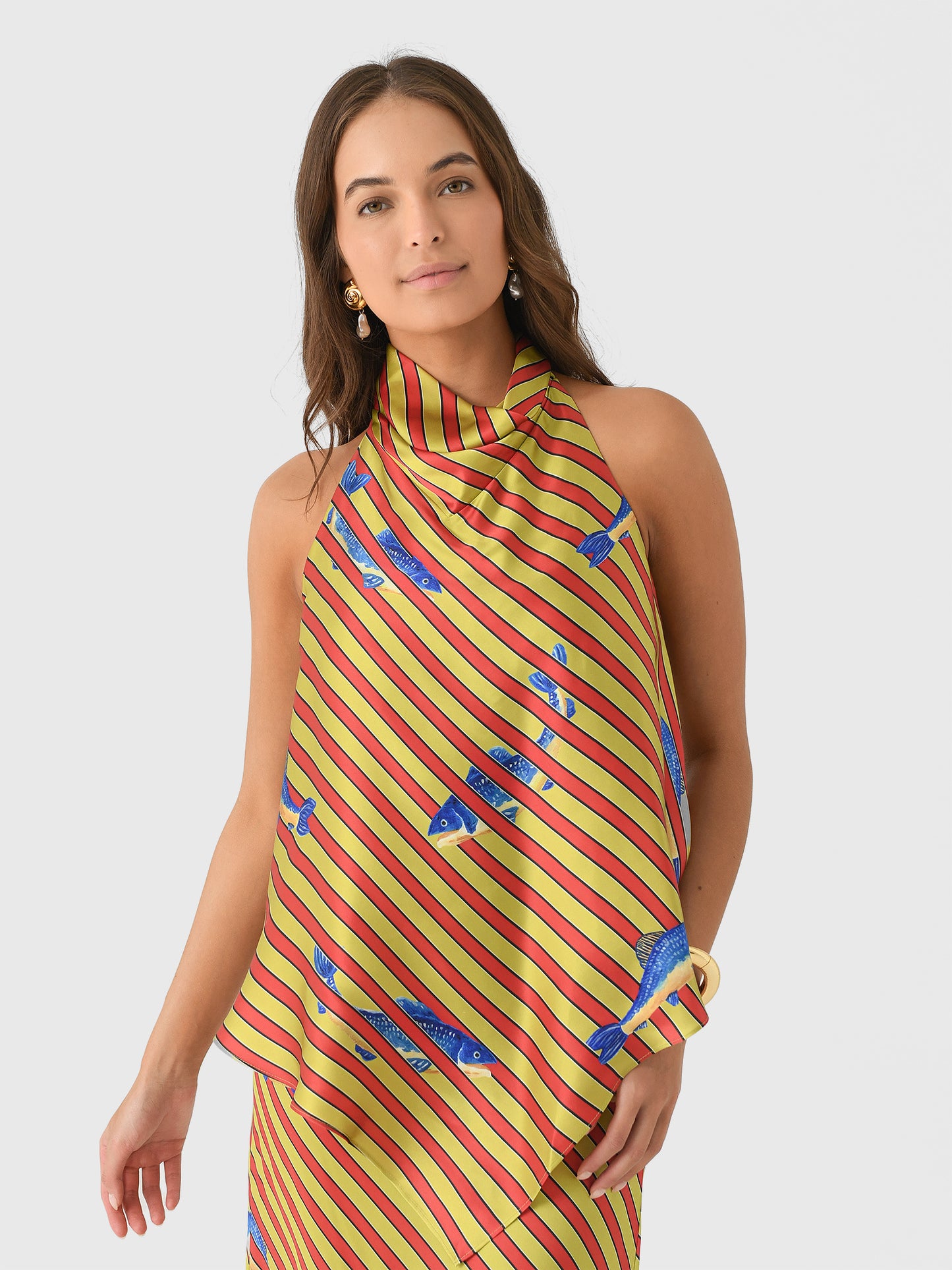 Alemais Women's Lorenza Silk Top - Saint Bernard