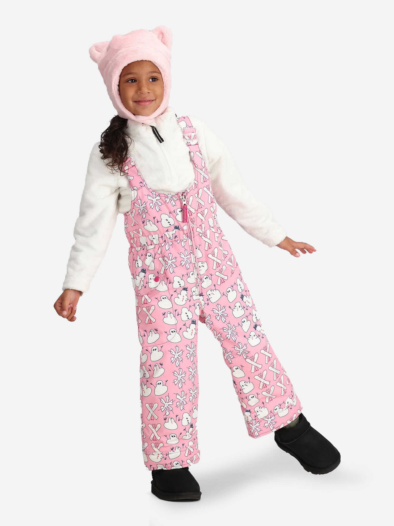 Obermeyer Girls' Snoverall Print Pant - Saint Bernard