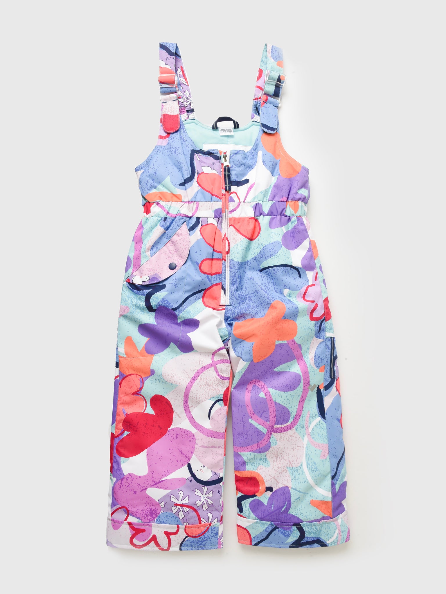 Obermeyer Girls' Snoverall Print Pant - Saint Bernard