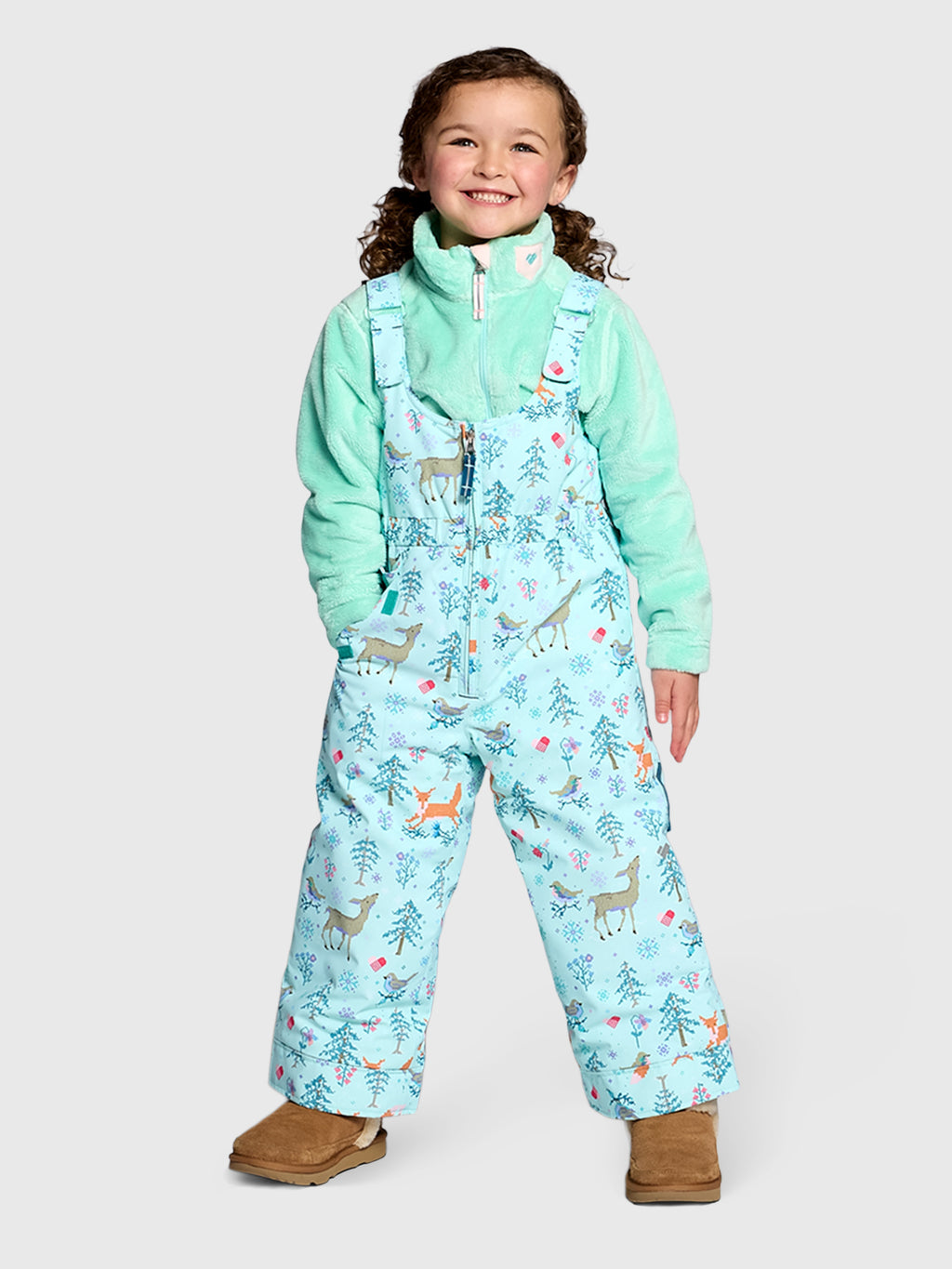 Obermeyer Girls' Snoverall Print Pant - Saint Bernard