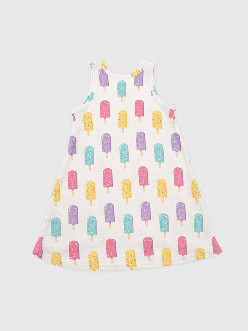 Sara's Prints Girls' Sleeveless Hi-Lo Gown