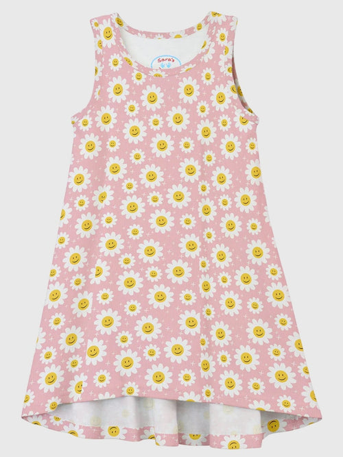 Sara's Prints Girls' Sleeveless Hi-Lo Gown