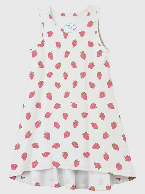 Sara's Prints Girls' Sleeveless Hi-Lo Gown