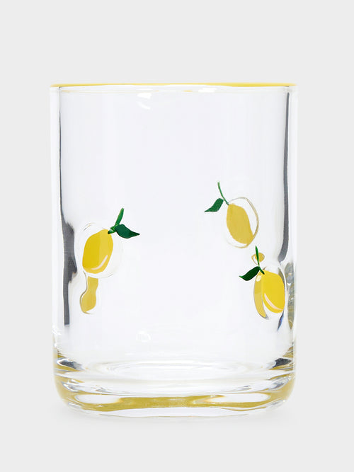 Two's Company Lemon Double Old Fashion Glass