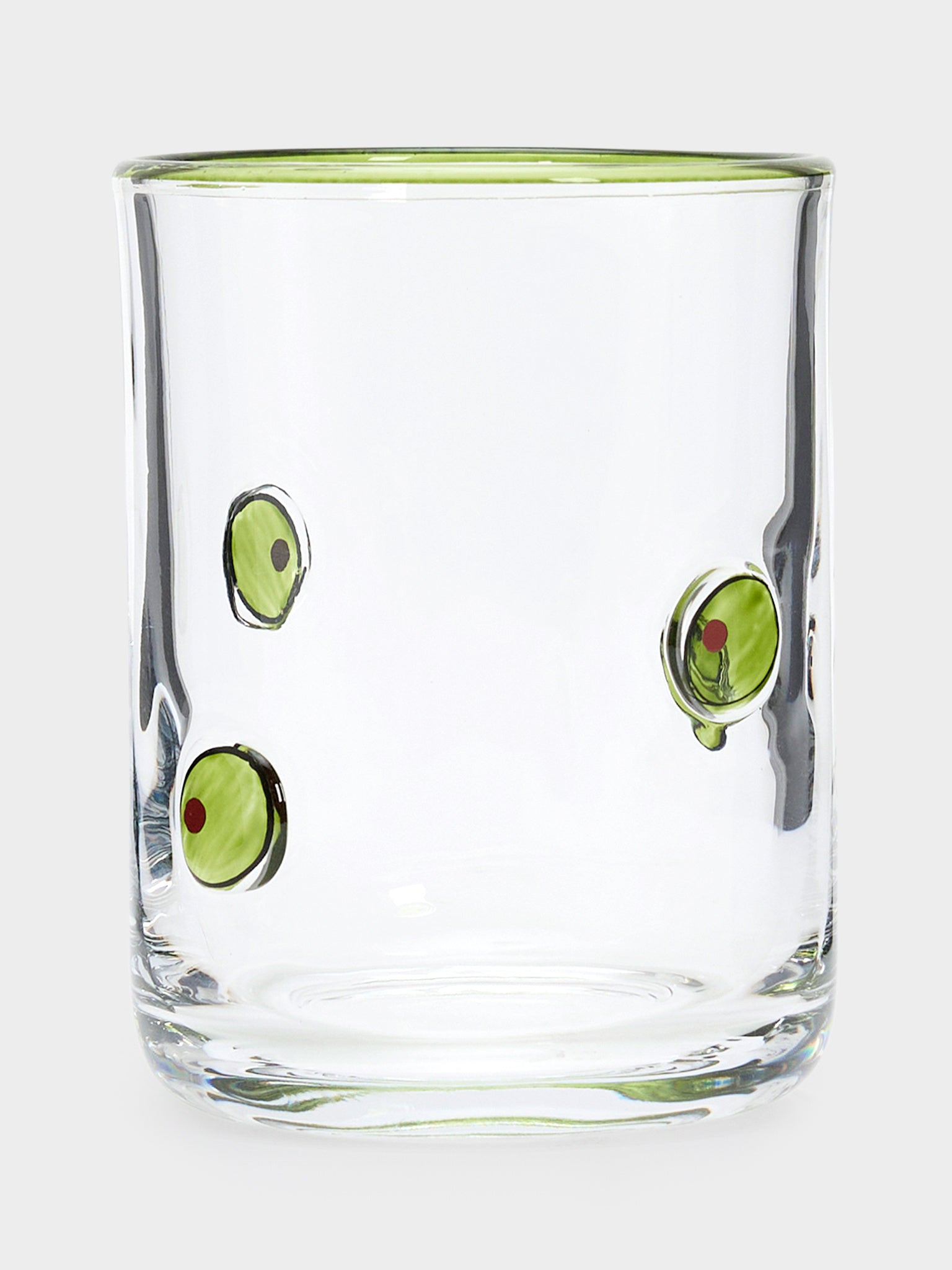 Two's Company Martini Olive Double Old Fashion Glass - Saint Bernard