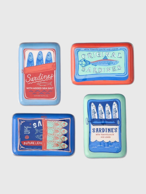 Two's Company Sardines Metal Trinket Set