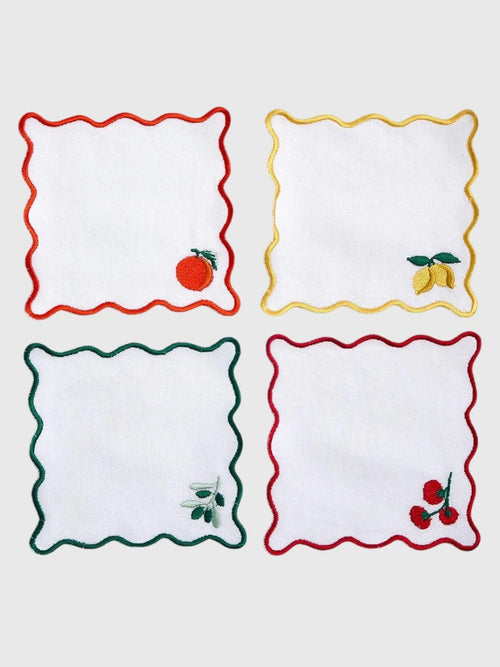 Two's Company Fruit Cocktail Napkin Set