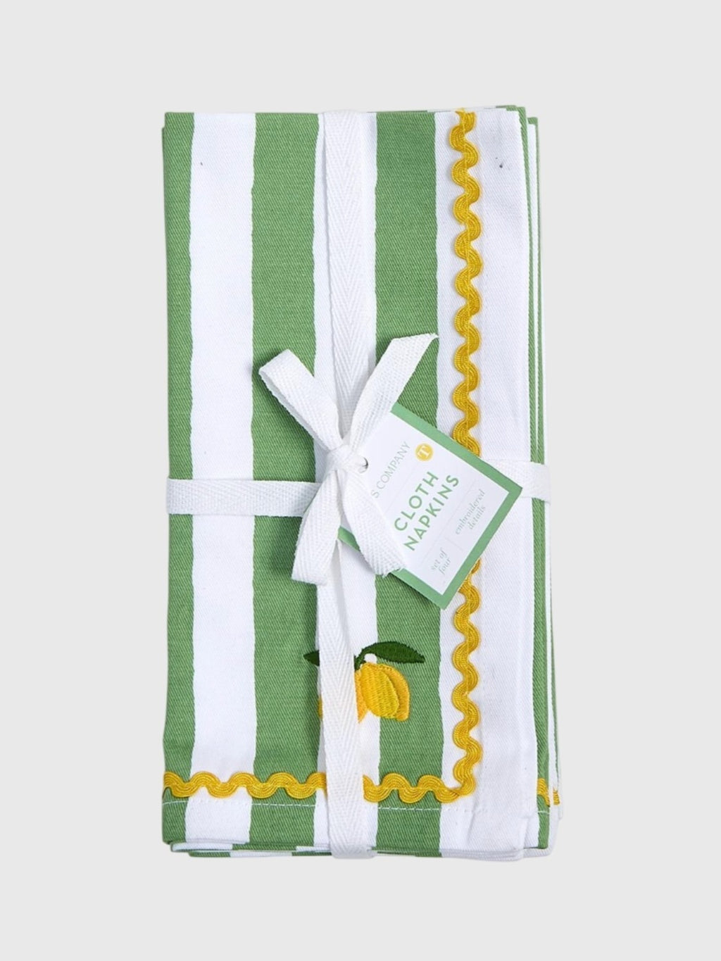 Two's Company Lemon Grove Napkin Set - Saint Bernard