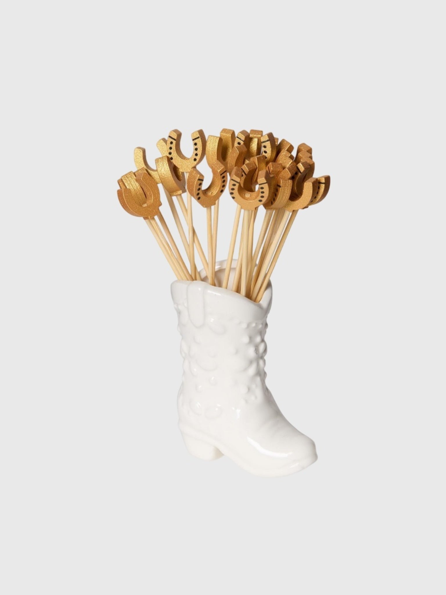 Two's Company Western Cowboy Boot Horseshoe Cocktail Picks Set - Saint Bernard
