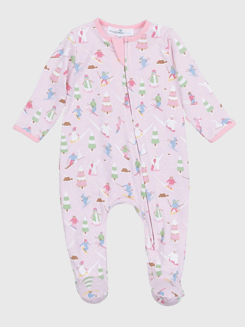 Magnolia Baby Baby Ski Buddies Zipper Footie