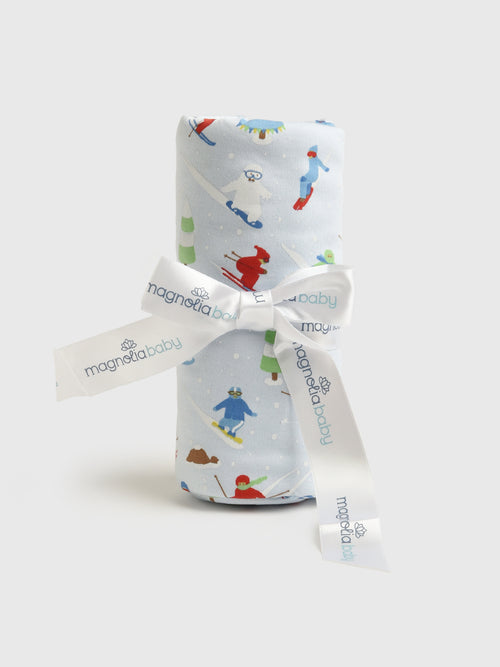 Magnolia Baby Baby Ski Buddies Swaddle Blanket