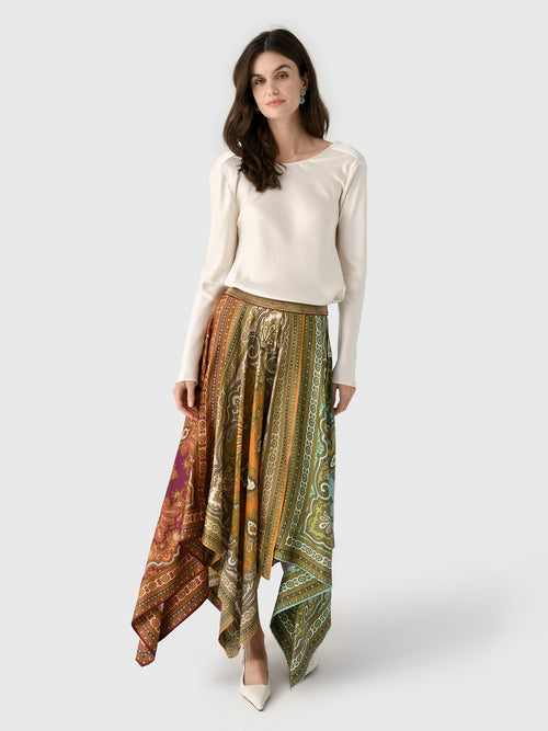 Alemais Women's Clemenza Spliced Scarf Silk Skirt