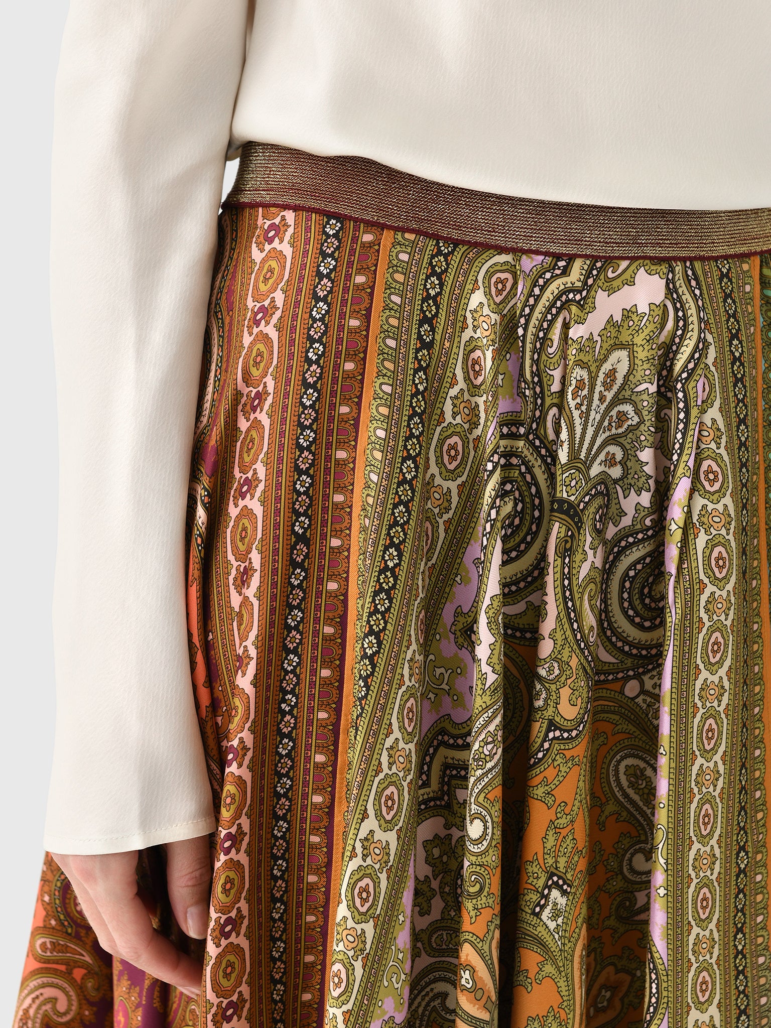 Alemais Women's Clemenza Spliced Scarf Silk Skirt – Saint Bernard