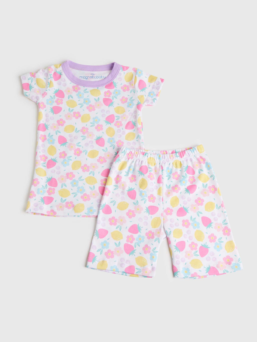 Magnolia Baby Girls' Fruity Fun Short Pajama Set - Saint Bernard